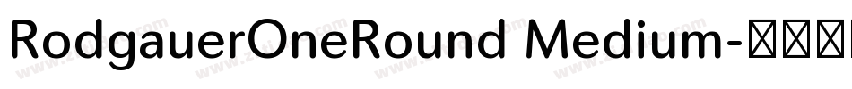 RodgauerOneRound Medium字体转换